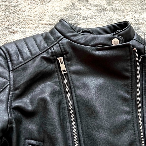 Zara Vegan Leather Moto Jacket - Picture 9 of 11